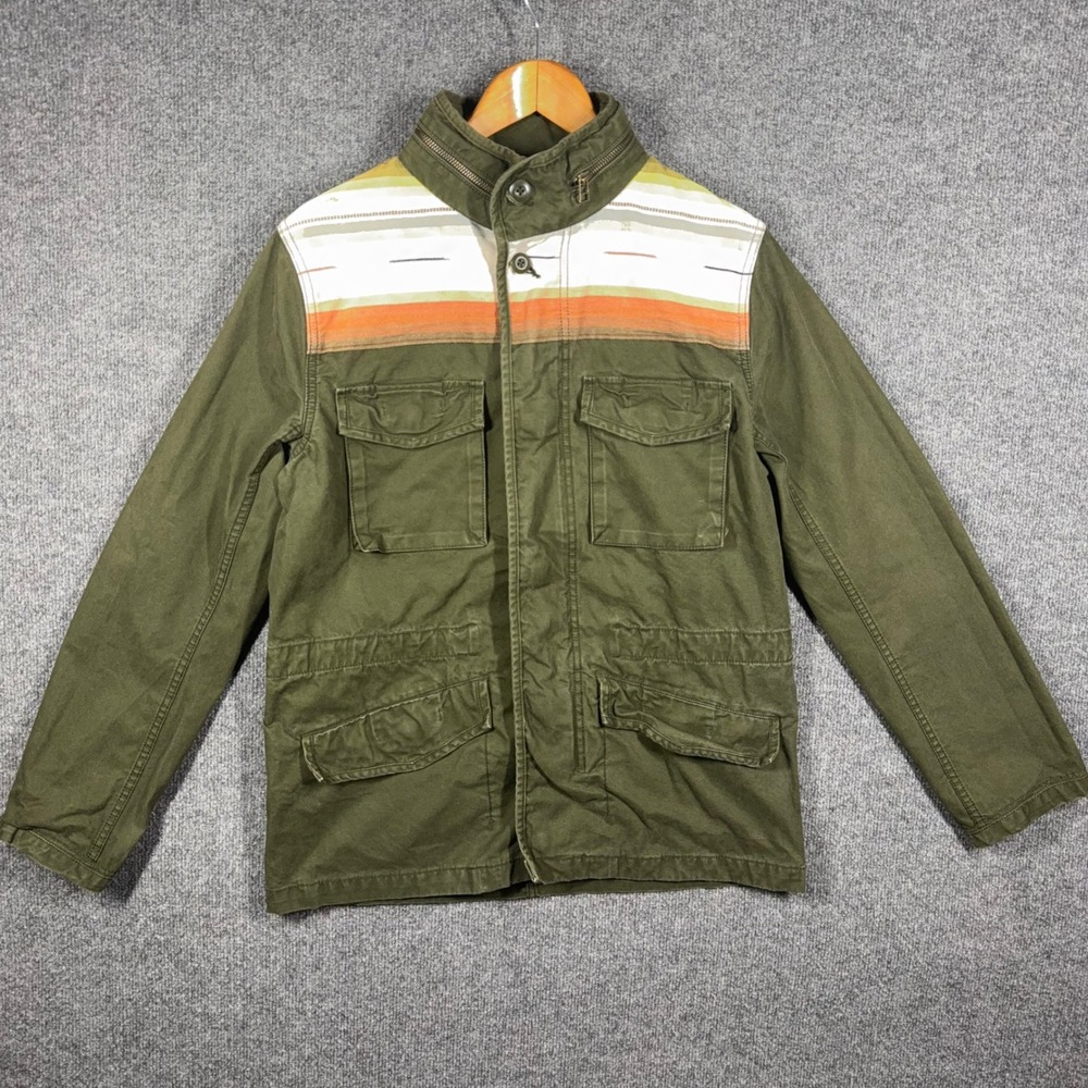 GAP Jacket Mens Medium Military‎ Field Utility Serape Stripe Southwestern Aztec
